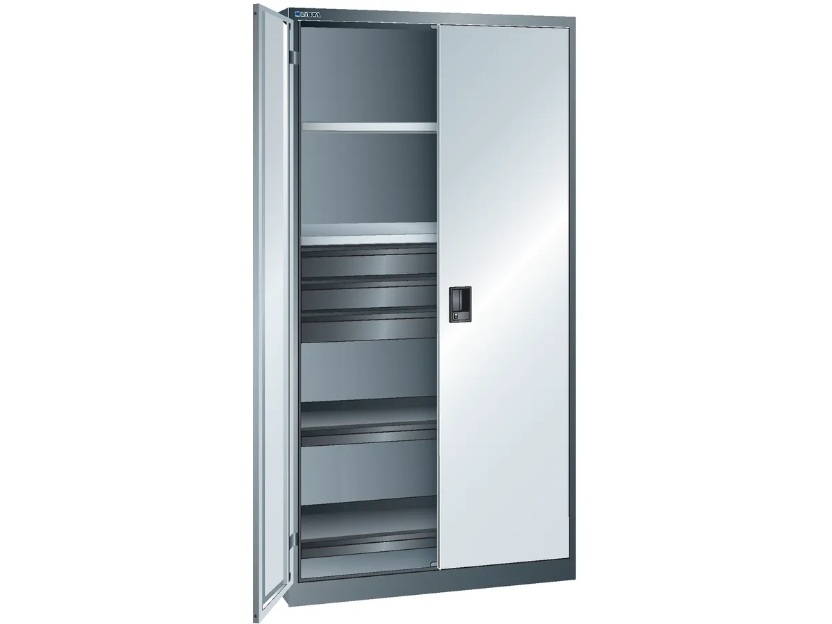 Hinged door cabinet grey 1000x580x1950 60kg